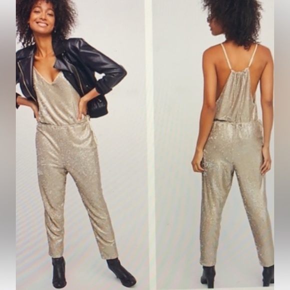 NWT Free People Sequin Jumpsuit - Picture 3 of 10